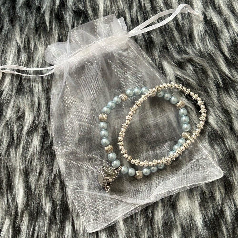 Blue & Silver Bracelet Set